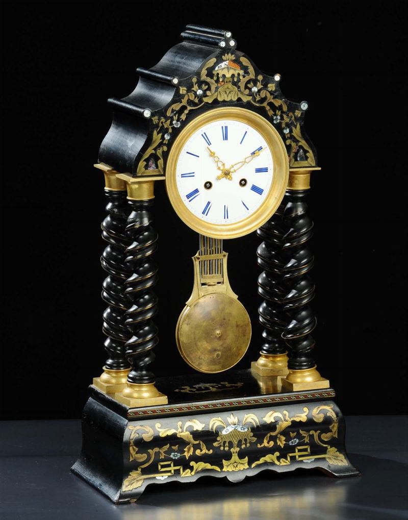 Pendola a  tempietto da tavolo, XIX secolo  - Auction Antiquariato e Dipinti Antichi - Cambi Casa d'Aste