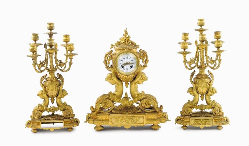 Trittico in bronzo dorato Napoleone III, seconda metˆ XIX secolo  - Auction Antiquariato e Dipinti Antichi - Cambi Casa d'Aste