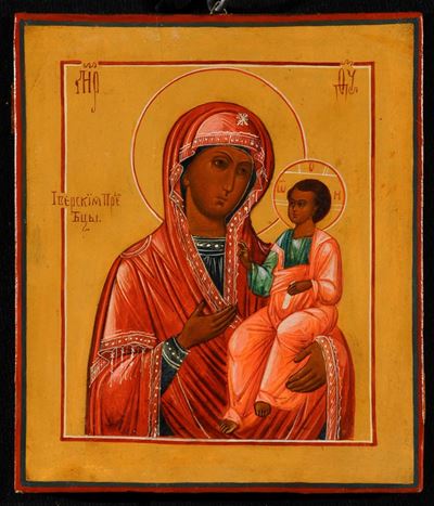 Icona Raffigurante Vergine Odigitria, XIX Secolo