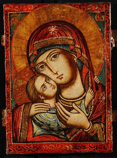Icona Raffigurante Madonna di Corsun, XIX Secolo