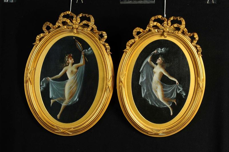 Anonimo del XIX secolo Figure femminili  - Asta Antiquariato e Dipinti Antichi - Cambi Casa d'Aste