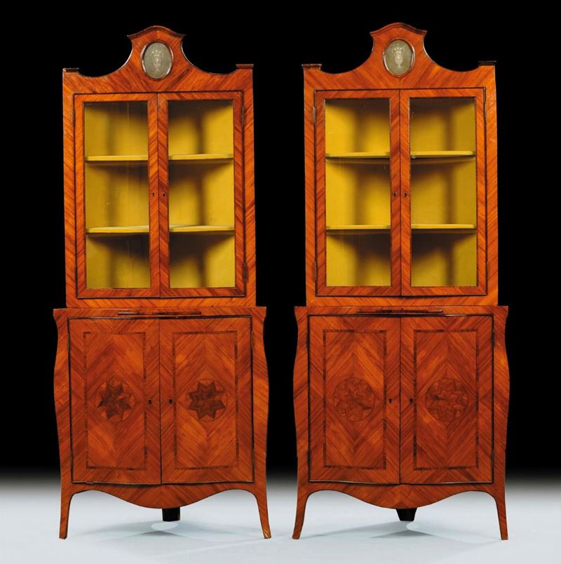 Coppia di angolari Luigi XV con alzate, Napoli XVIII secolo  - Asta Antiquariato e Dipinti Antichi - Cambi Casa d'Aste