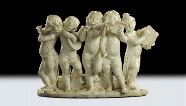 Scuola del XIX secolo Putti musicanti
