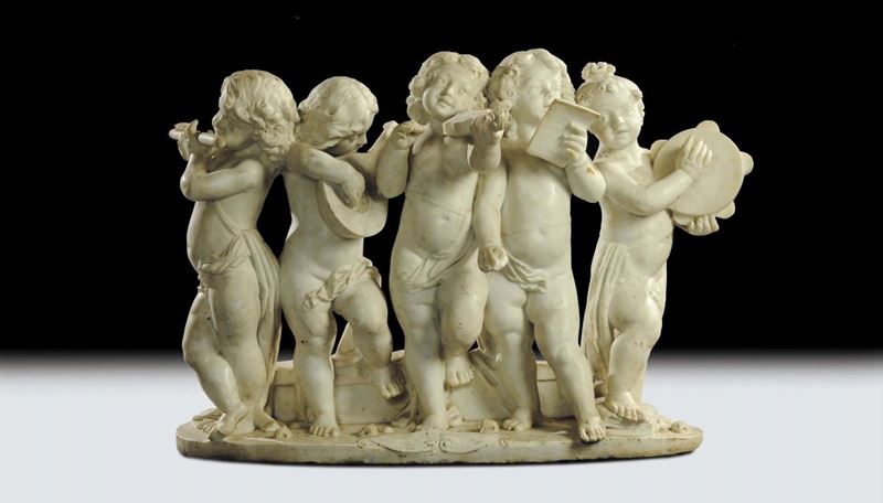 Scuola del XIX secolo Putti musicanti  - Asta Antiquariato e Dipinti Antichi - Cambi Casa d'Aste