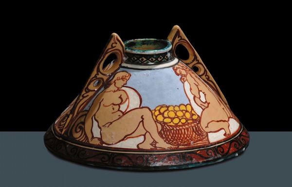 E. Notte - Ceramica Cavalieri - RomaVaso troncoconico