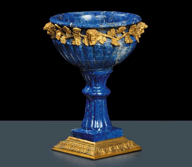 Coppa in pietra dura blu, XIX secolo  - Asta Antiquariato e Dipinti Antichi - Cambi Casa d'Aste