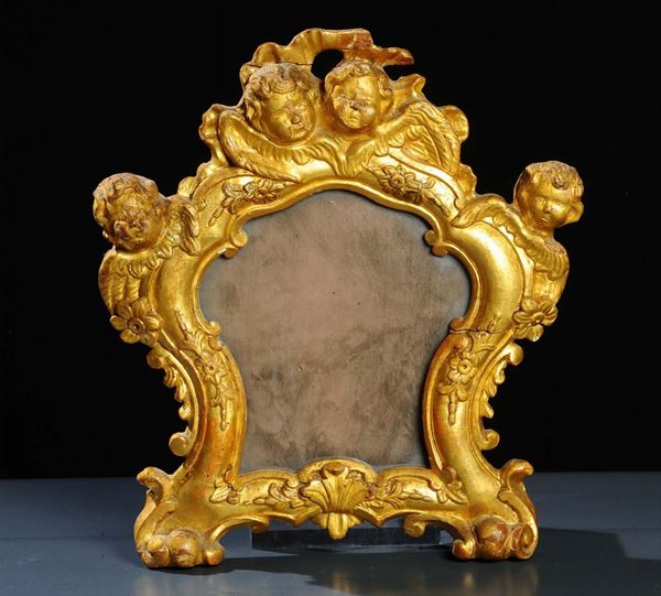 Cartagloria in legno dorato, XVIII secolo