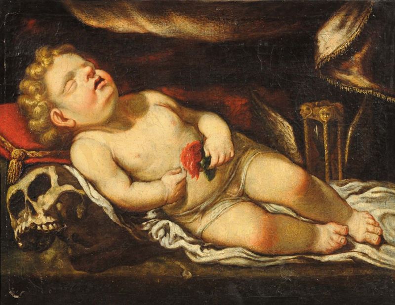 Scuola Italiana del XVII secolo Vanitas  - Auction Antiquariato e Dipinti Antichi - Cambi Casa d'Aste