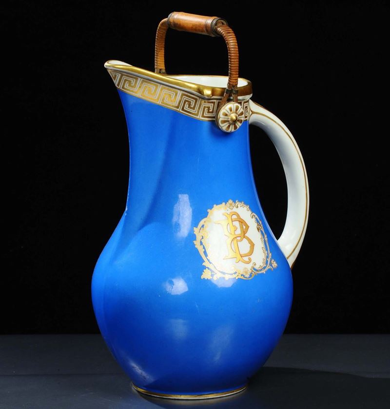 Brocca Impero in porcellana, Francia XIX secolo  - Auction Antiquariato e Dipinti Antichi - Cambi Casa d'Aste
