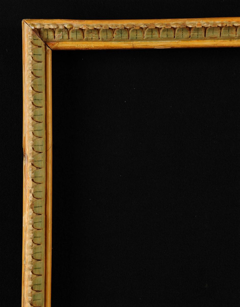 Cornice Laccata Verde e Avorio, Fine del XVIII Secolo