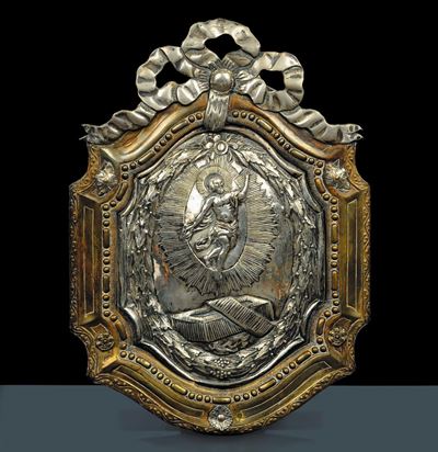 Placca in Argento Raffigurante Resurezione, Germania XVIII Secolo