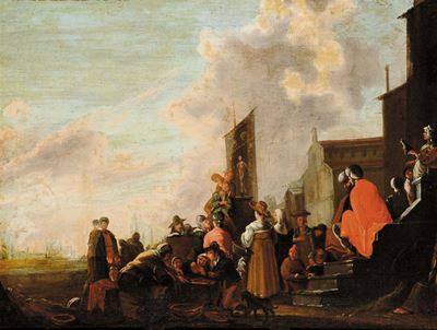 Joannes Lingelbach (1622-1674), Ambito Discena di Genere