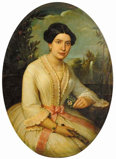Scuola Italiana del XIX Secoloritratto di Costanza del Gallo Marchesa Berardo