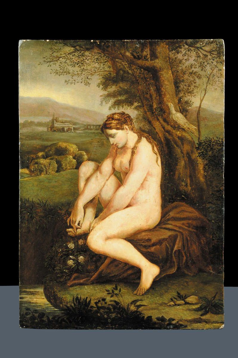 Scuola del XVIII secolo Scena biblica  - Auction Antiquariato e Dipinti Antichi - Cambi Casa d'Aste