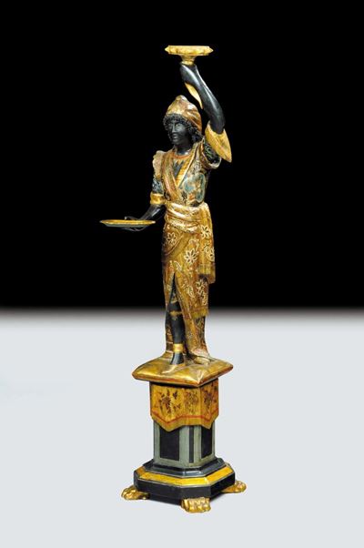 Scultura Lignea Raffigurante Moretto, Fine XIX Secolo