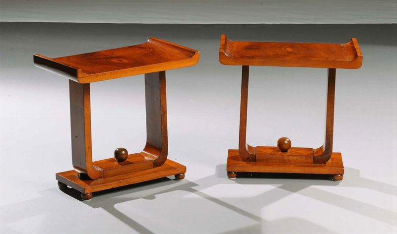 Osvaldo Borsani (attr.)Due tavolini deco  - Auction Arti Decorative del XX secolo e Design - Cambi Casa d'Aste