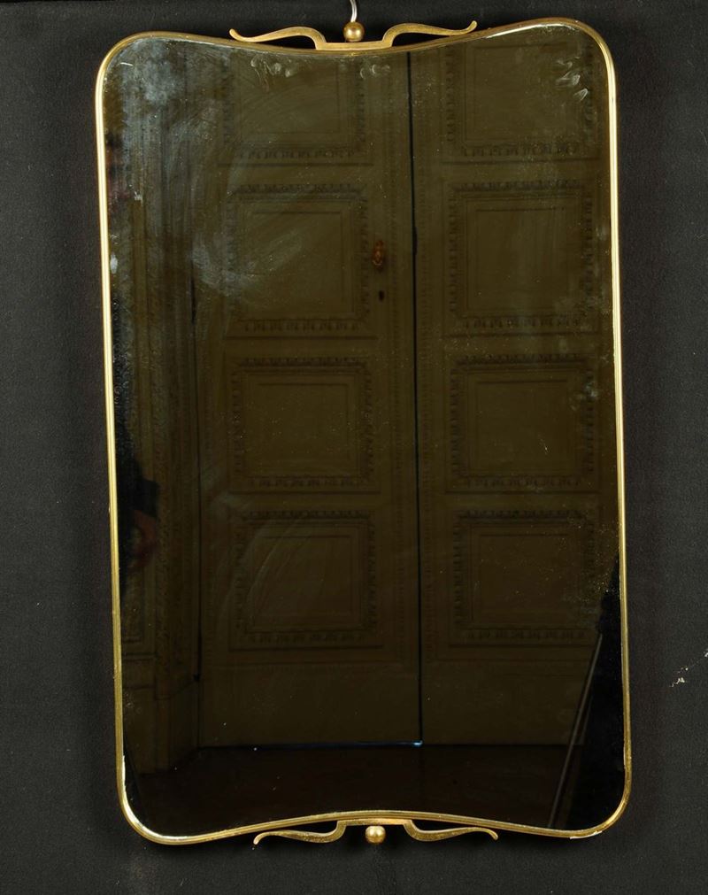 Osvaldo Borsani (attr.)Specchio in ottone  - Auction Arti Decorative del XX secolo e Design - Cambi Casa d'Aste