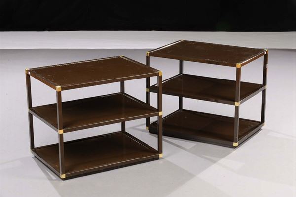 Attaccapanni da terra tipo thonet e coppia di tavolini da salotto