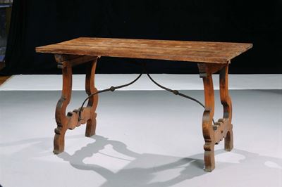Tavolo Fratino con Gambe a Lira, XIX Secolo