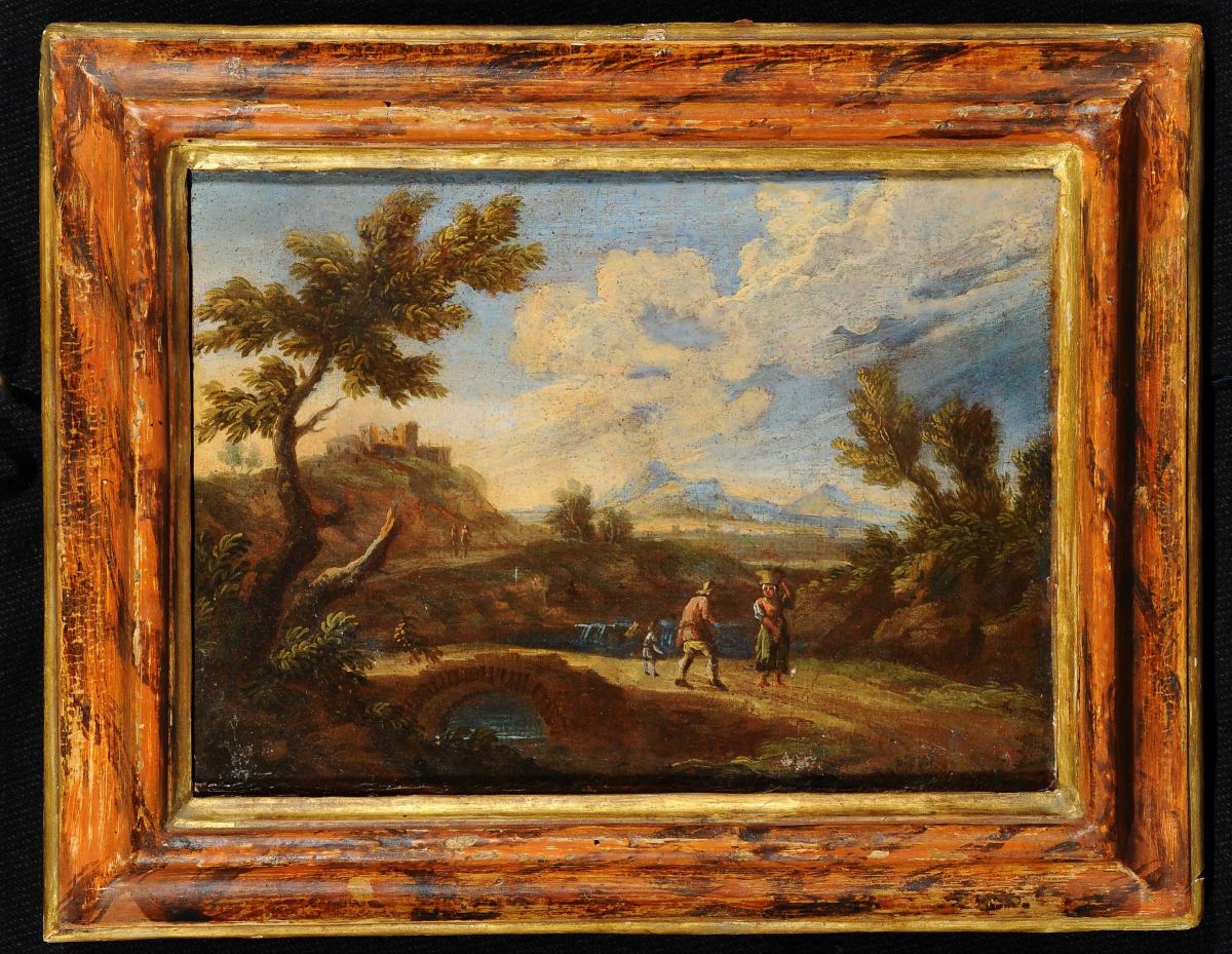 Scuola del XVIII Secoloponte con Fiume