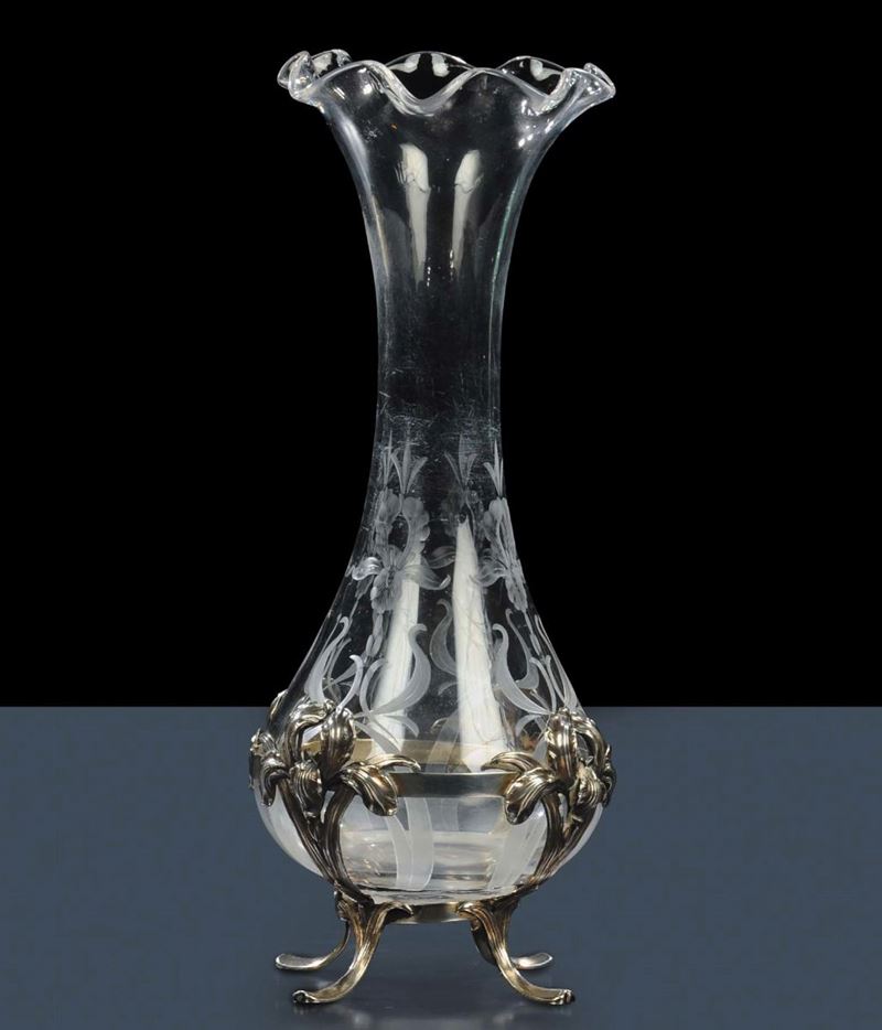 Black Starr & Frost - U.S.A.Vaso in vetro lavorato alla mola  - Auction Arti Decorative del XX secolo e Design - Cambi Casa d'Aste