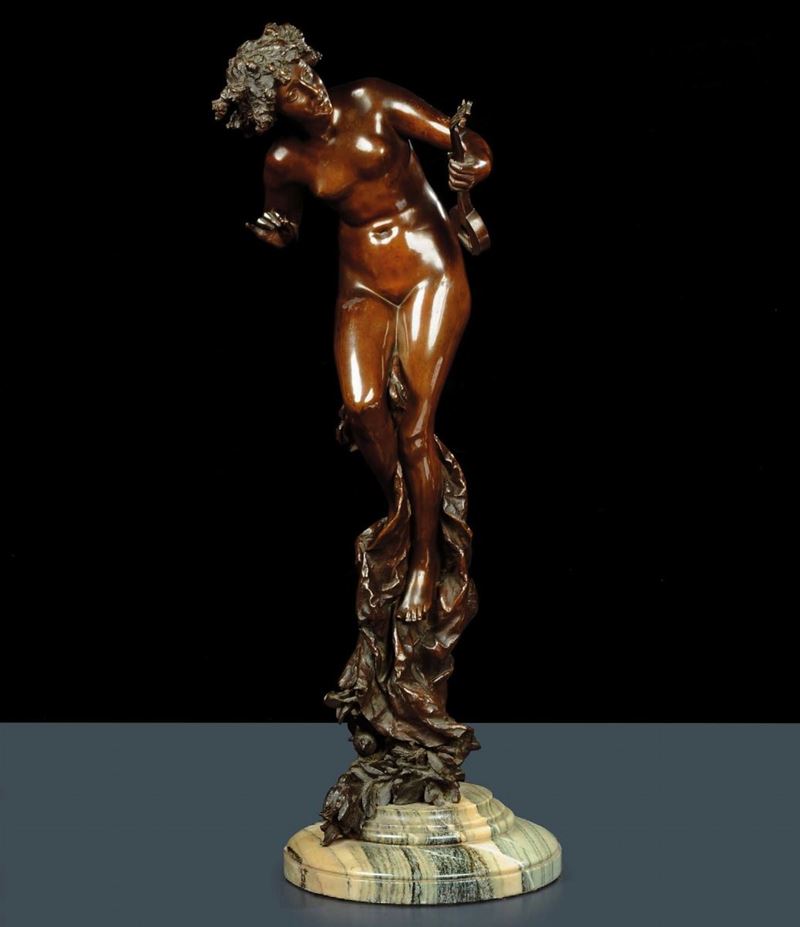 Scultura in bronzo raffigurante figura femminile  - Asta Antiquariato e Dipinti Antichi - Cambi Casa d'Aste