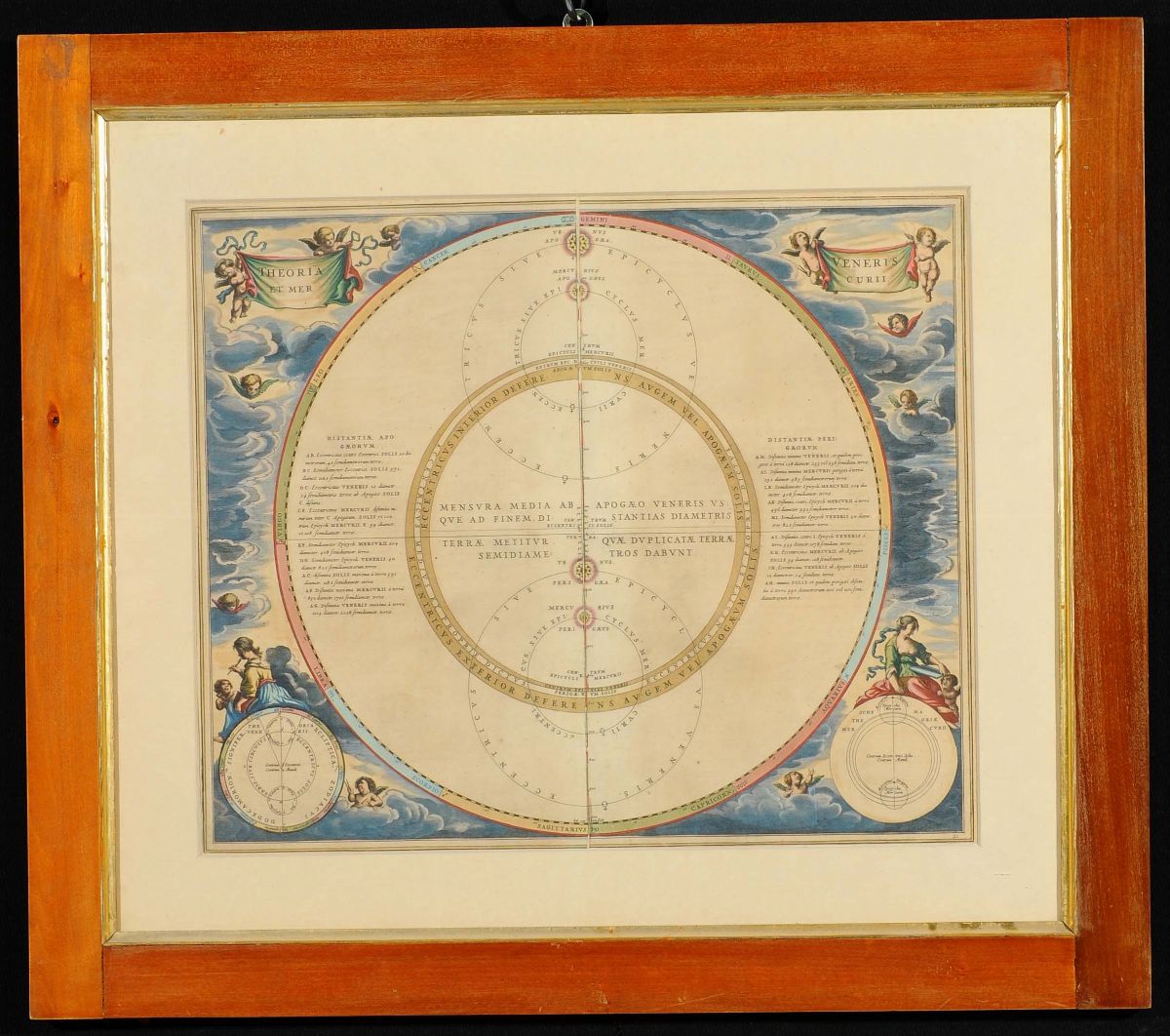 Coppia di Stampe Raffiguranti Planisferi Colorati, XVII Secolo