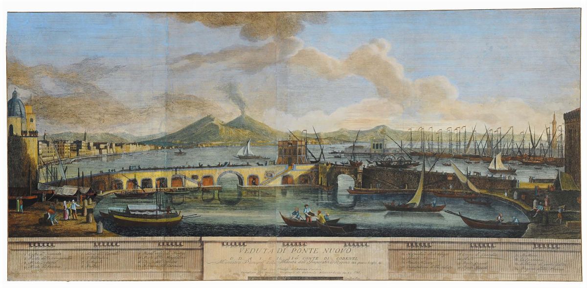 Antoine Alexandre J.cardon (1739-1822)veduta di Chiaiaveduta di Pnte Nuovo