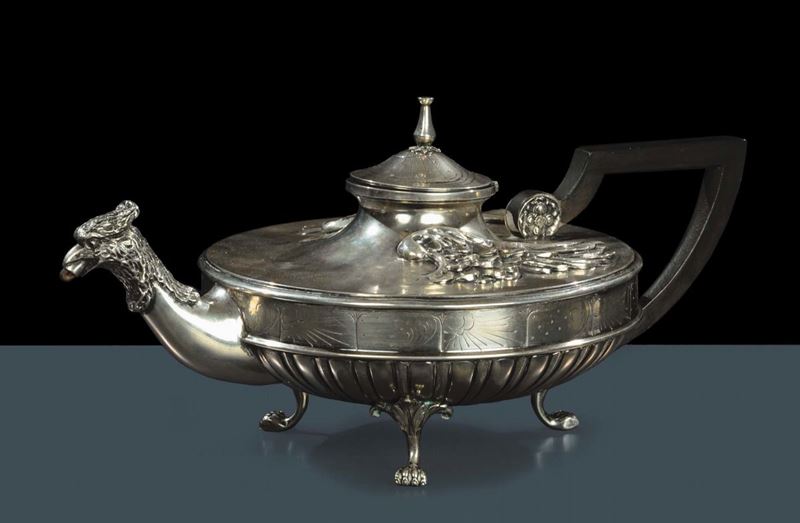 Caffettiera in argento, Italia XX secolo  - Asta Antiquariato e Dipinti Antichi - Cambi Casa d'Aste
