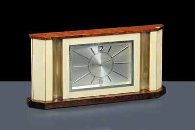 Orologio in Legno e Argento, Anni Ô40