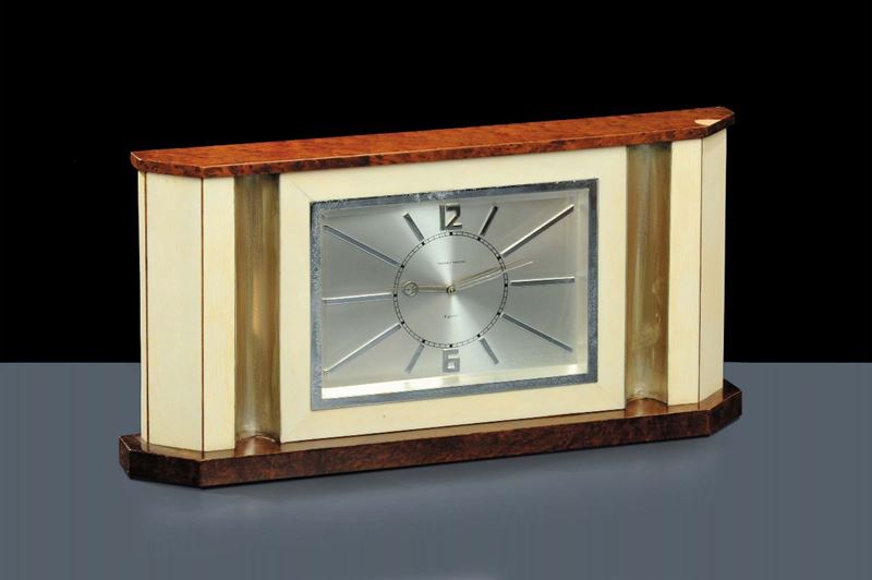 Orologio in legno e argento, anni Ô40  - Auction Antiquariato e Dipinti Antichi - Cambi Casa d'Aste