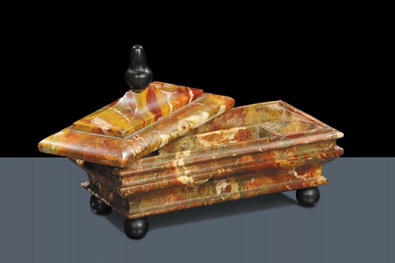 Calamaio in diaspro di Sicilia, XVIII secolo  - Auction Antiquariato e Dipinti Antichi - Cambi Casa d'Aste