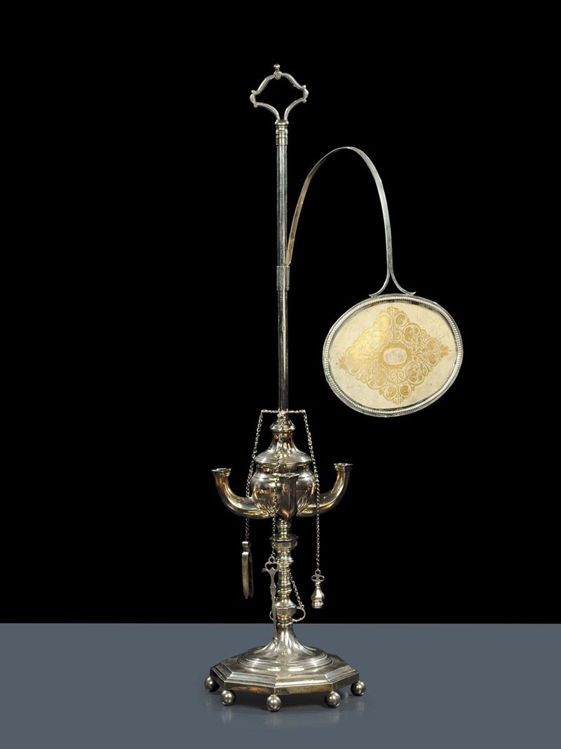 Lucerna in argento, Venezia XVIII secolo  - Asta Antiquariato e Dipinti Antichi - Cambi Casa d'Aste