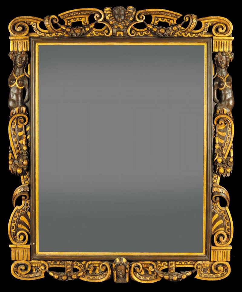 Cornice tipo Sansovina in noce con dorature, XVIII secolo  - Auction Antiquariato e Dipinti Antichi - Cambi Casa d'Aste