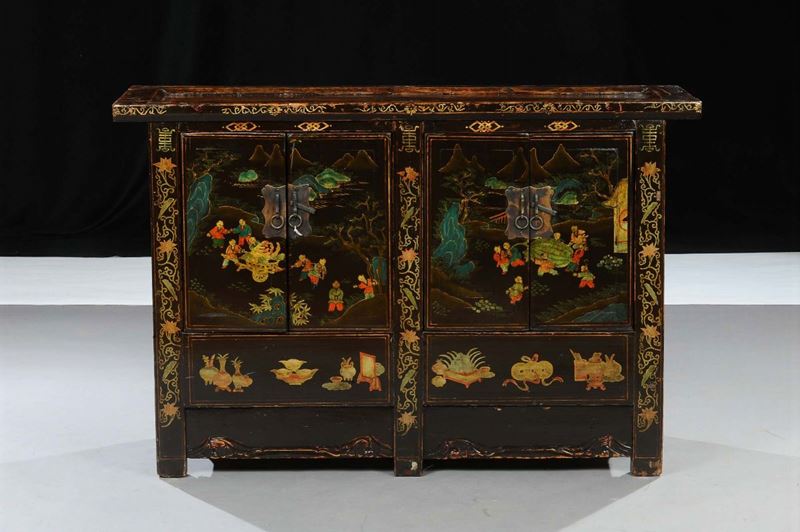 Credenza in legno ebanizzato, Cina Chan Xi  - Auction Antiquariato e Dipinti Antichi - Cambi Casa d'Aste