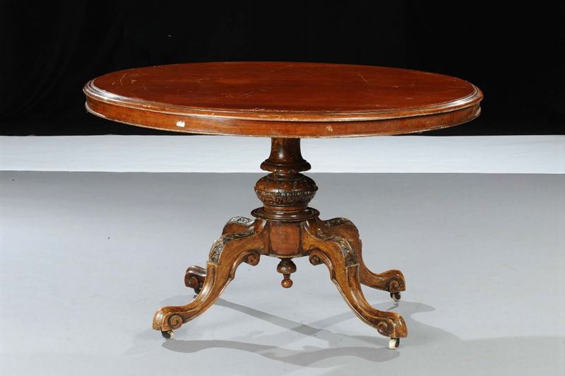 Tavolo circolare a vela, XIX secolo  - Auction Time Auction 3-2014 - Cambi Casa d'Aste