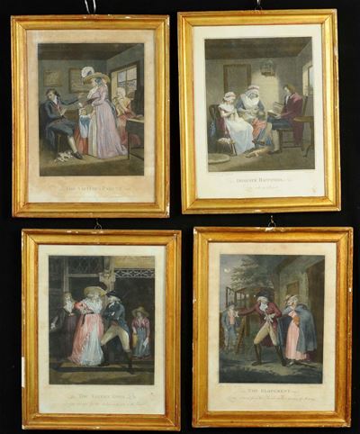Quattro Stampe a Colori di Morland, Inghilterra XIX Secolo