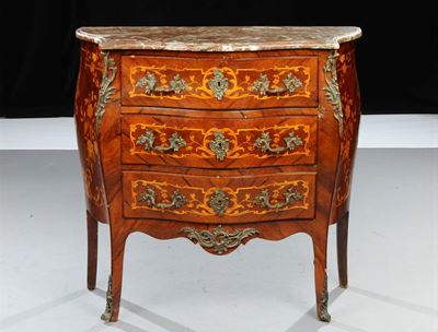 Comoncino Napoleone III Lastronato ed Intarsiato, Francia XIX Secolo