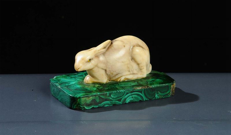 Fermacarte con coniglio in marmo bianco  - Auction Antiquariato e Dipinti Antichi - Cambi Casa d'Aste