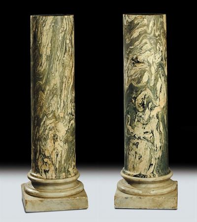 Coppia di Colonne in Marmo, XVIII Secolo