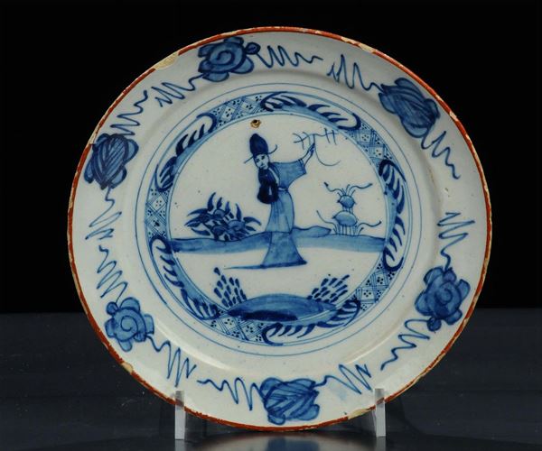 Piatto in maiolica Delft, XVIII secolo