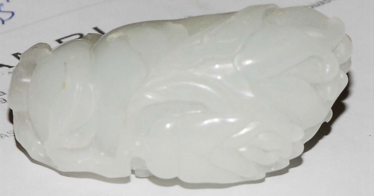 Pendente in Giada Bianca, Cina XVIII Secolo