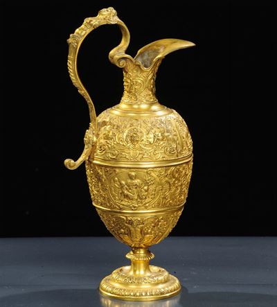 Brocca in Bronzo Dorato, Francia XIX Secolo