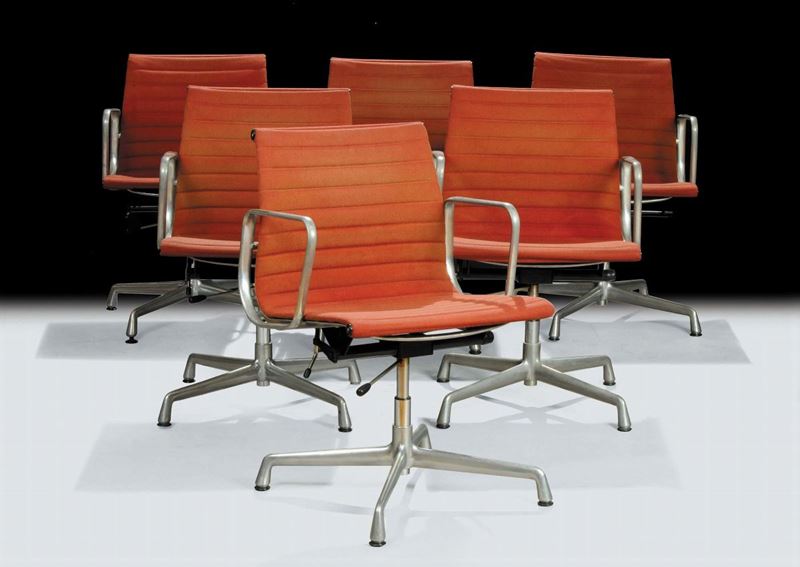 Charles e Ray Eames Sei sedie  - Asta Arti Decorative del XX secolo e Design - Cambi Casa d'Aste