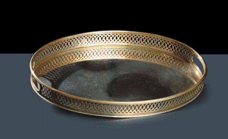 Vassoio ovale Direttorio in argento, Venezia inizio XIX secolo  - Asta Antiquariato e Dipinti Antichi - Cambi Casa d'Aste