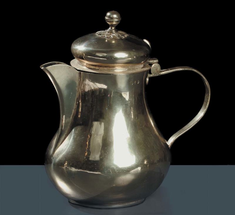 Caffettiera Direttorio in argento, Venezia inizio XIX secolo  - Auction Antiquariato e Dipinti Antichi - Cambi Casa d'Aste
