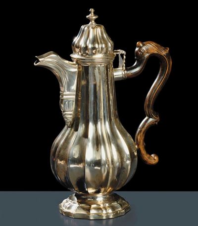 Grande Caffettiera Luigi XV in Argento, Venezia XVIII Secolo