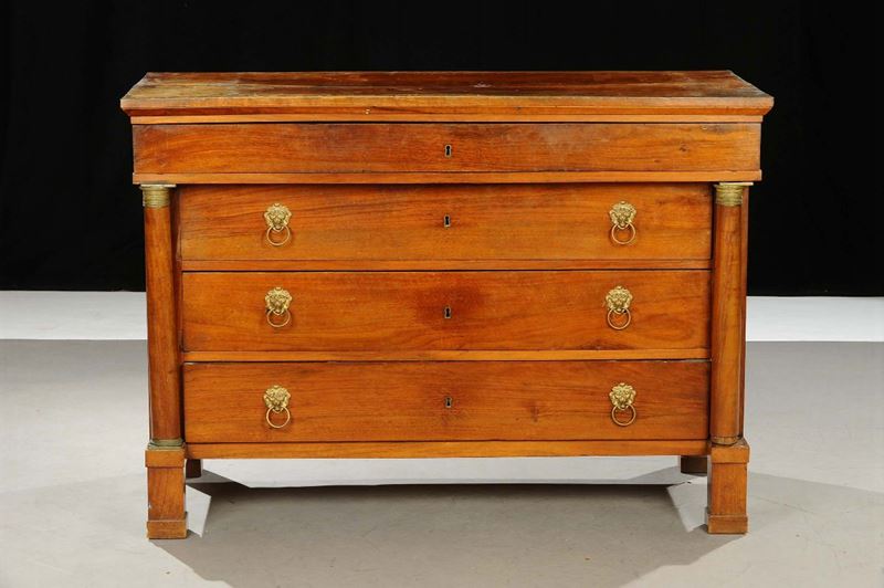 Com˜ Impero in legno di noce, XIX secolo  - Auction Antiquariato e Dipinti Antichi - Cambi Casa d'Aste