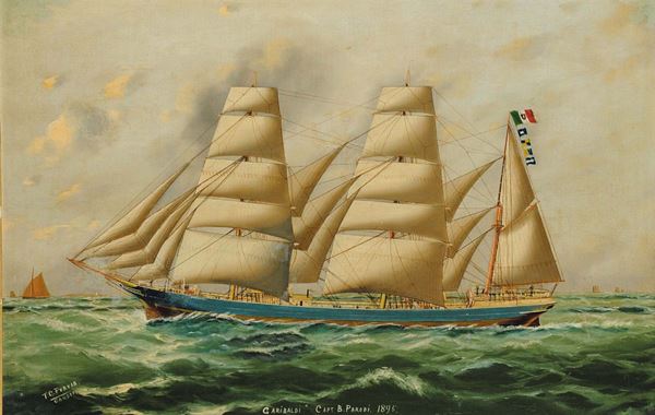 T.C. Parvis (1888-1959) Veliero Garibaldi