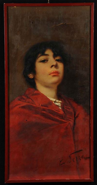Enrique Serra (1859-1918)ritratto di Fanciulla